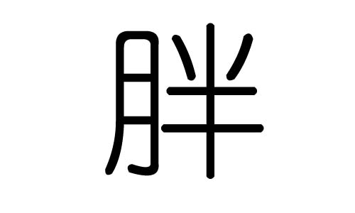胖字的五行属什么,胖字有几划,胖字的含义