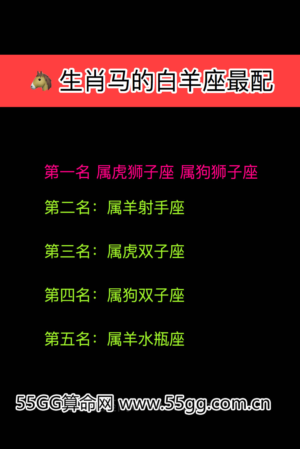 白羊座生肖配对