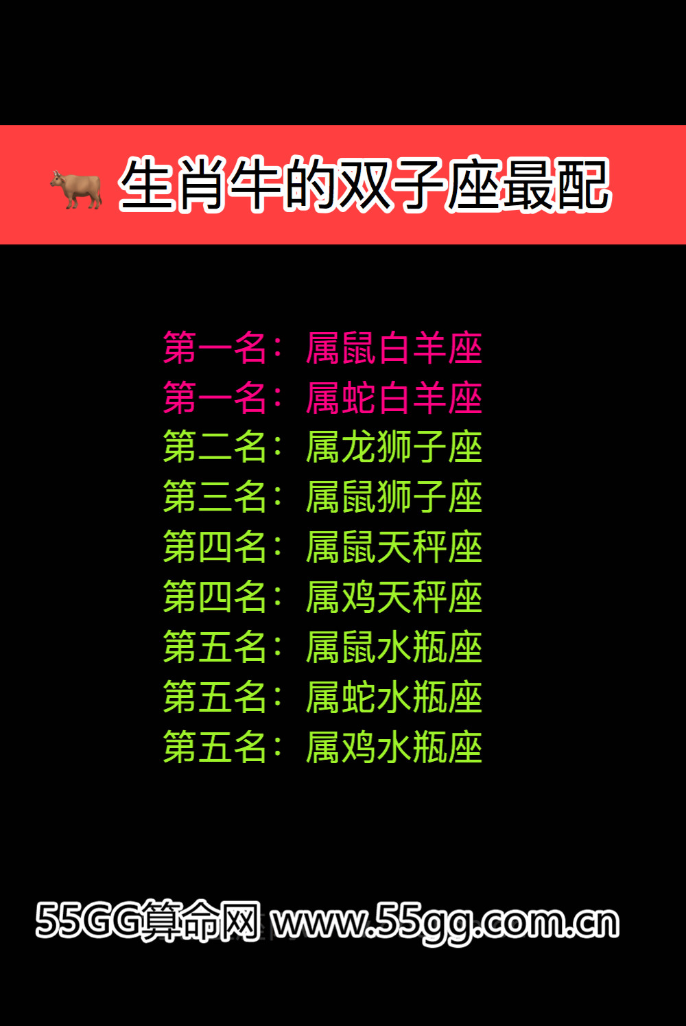 双子座生肖配对