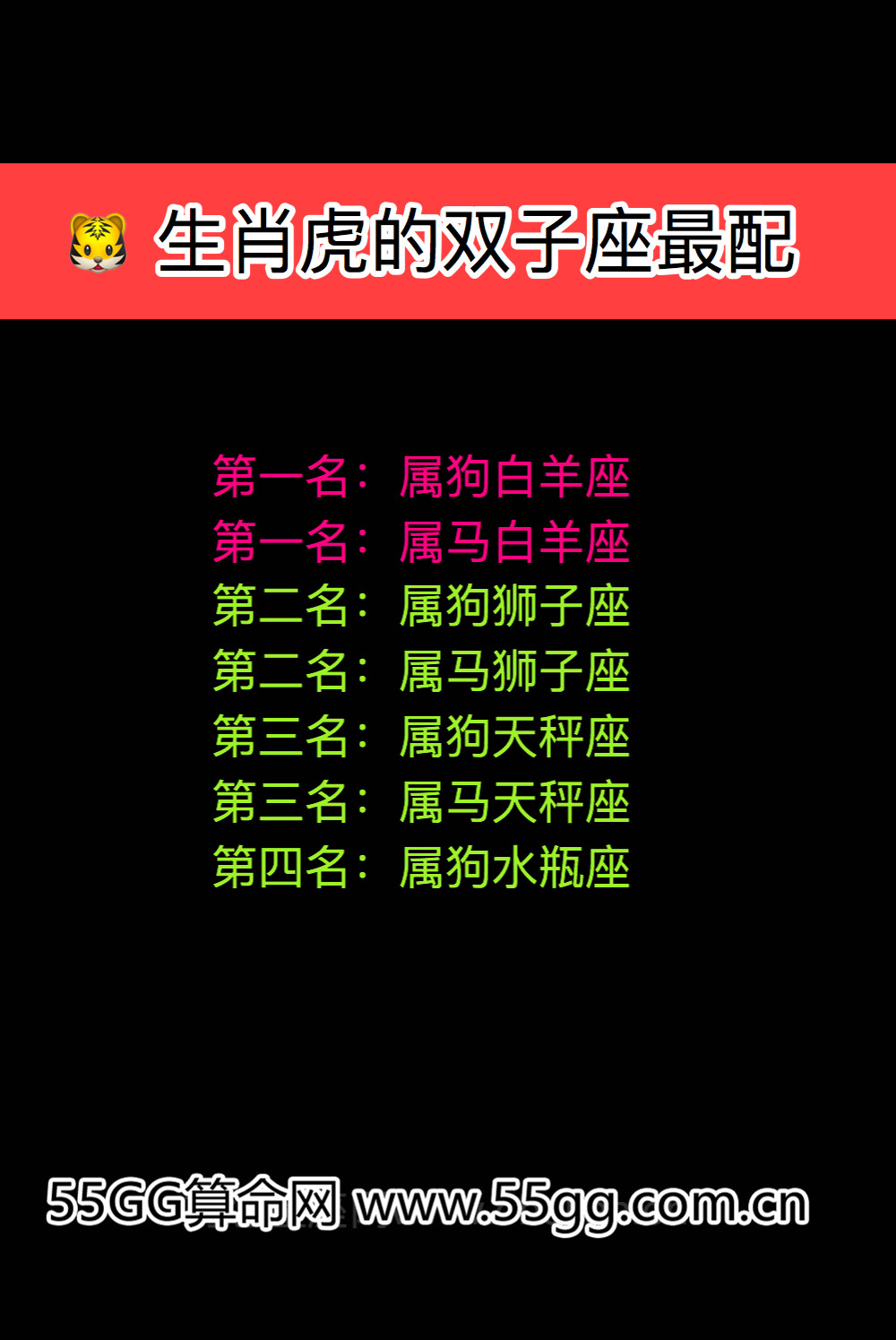 双子座生肖配对