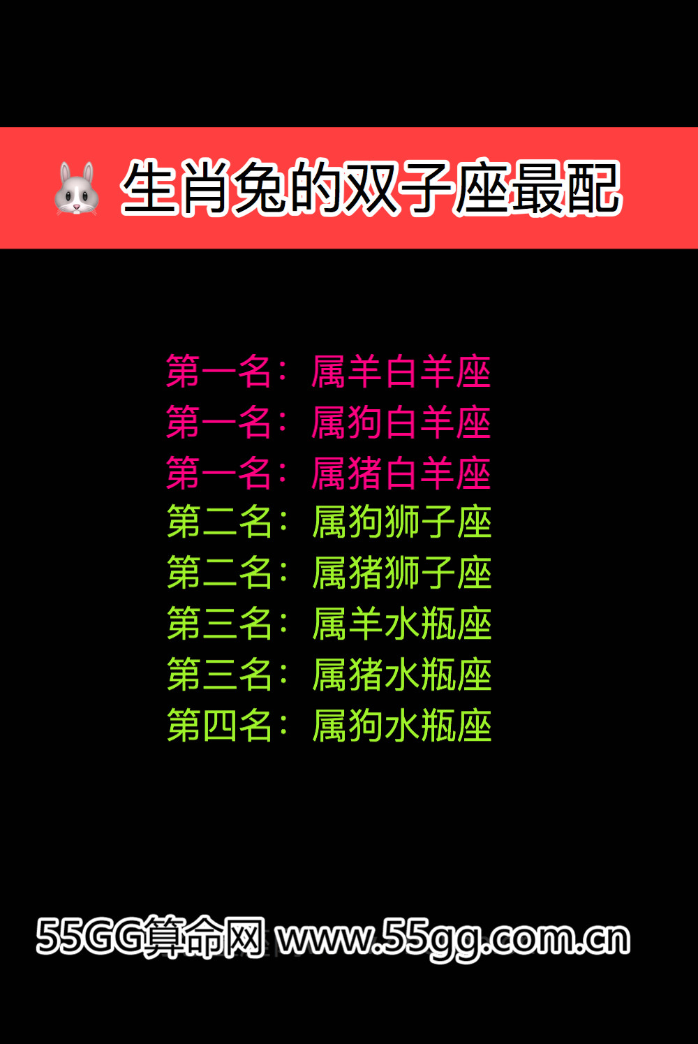 双子座生肖配对