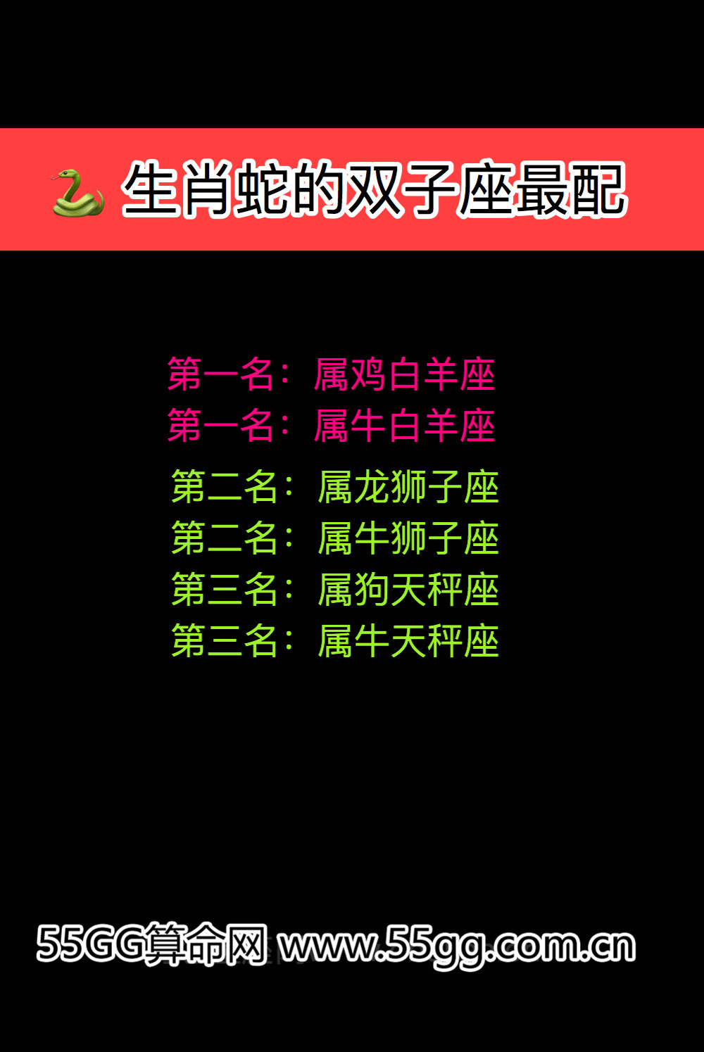 双子座生肖配对