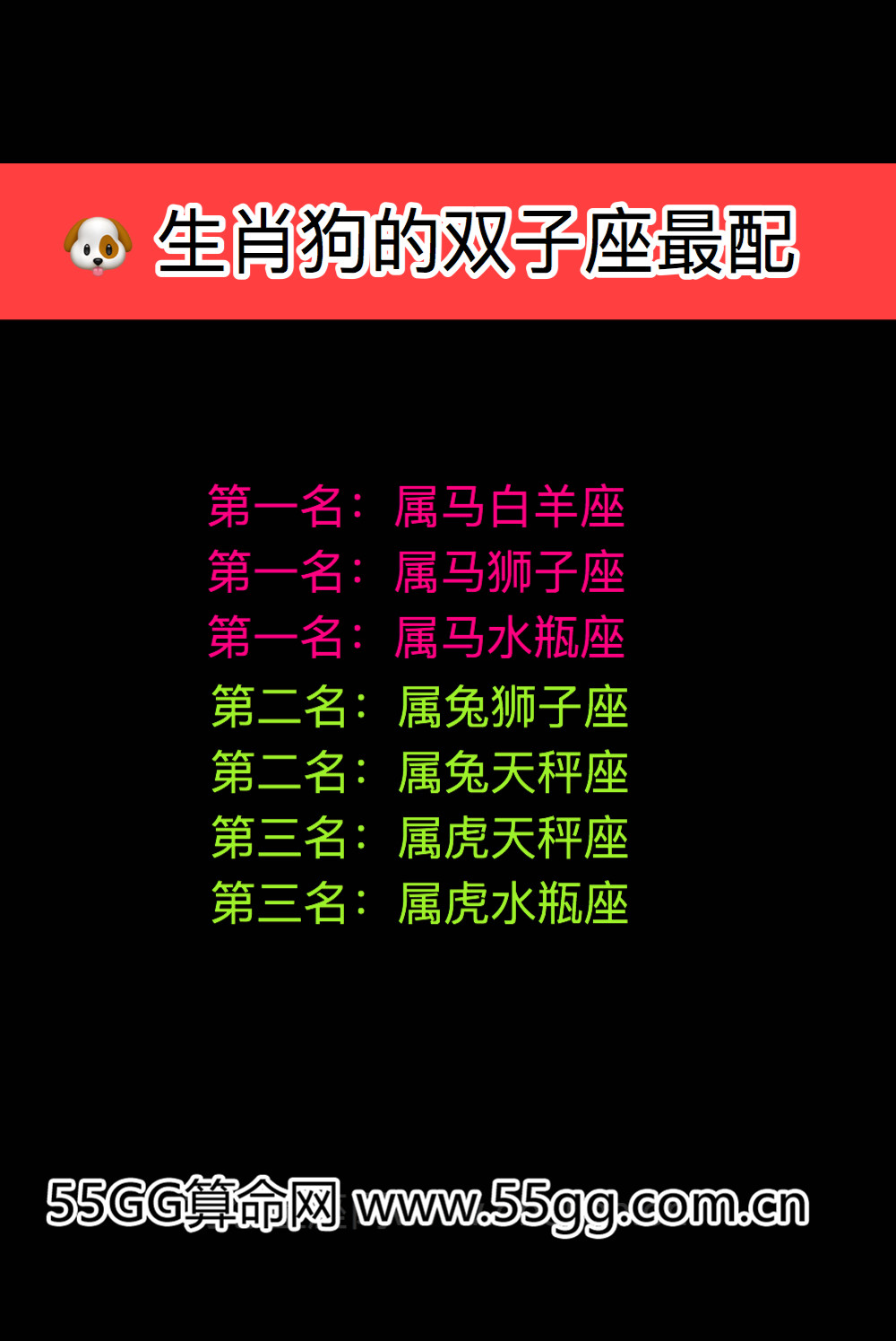 双子座生肖配对
