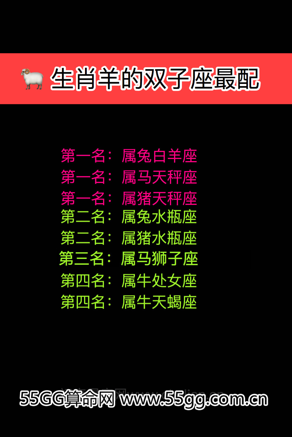 双子座生肖配对