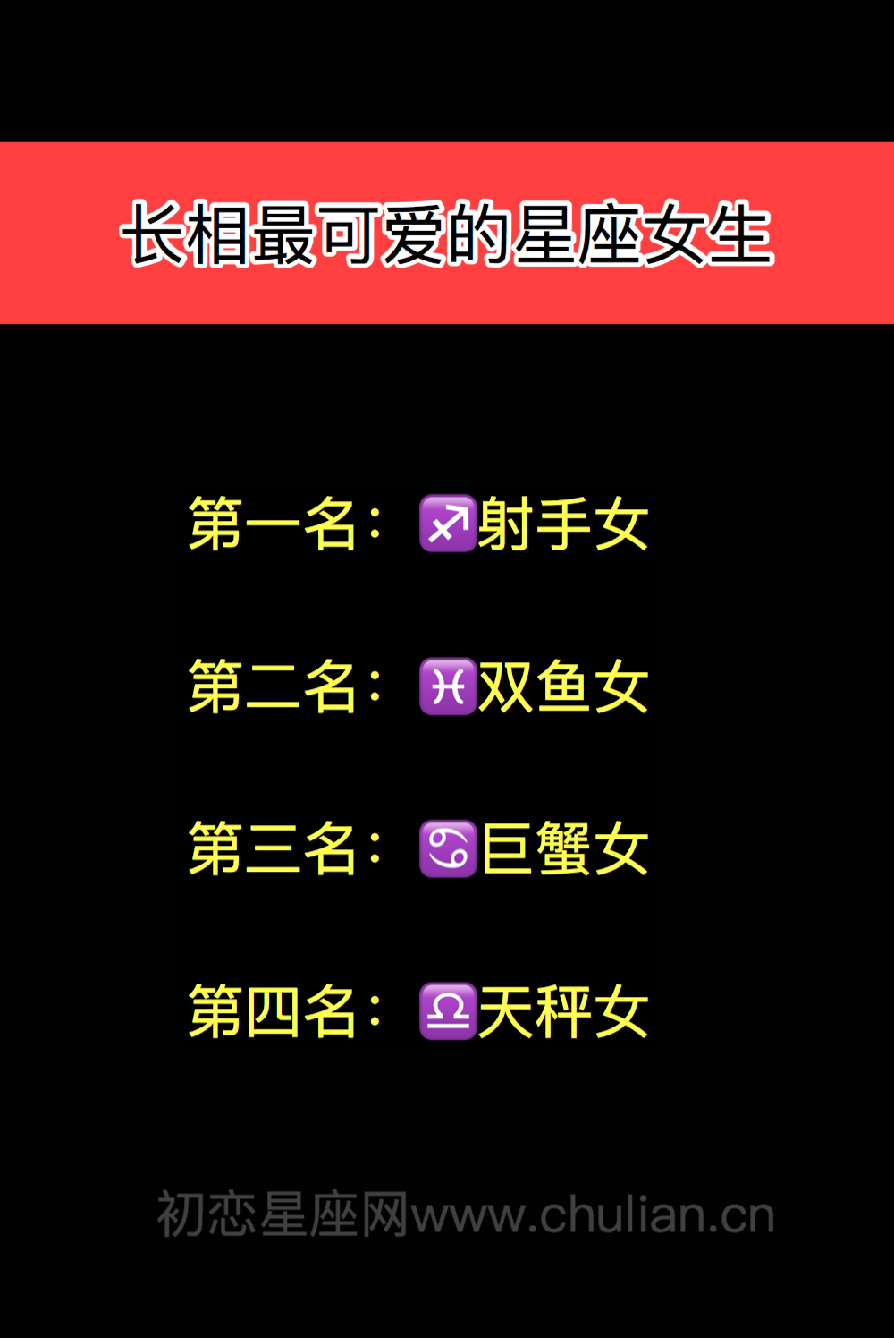 谁是长相最可爱的星座女生