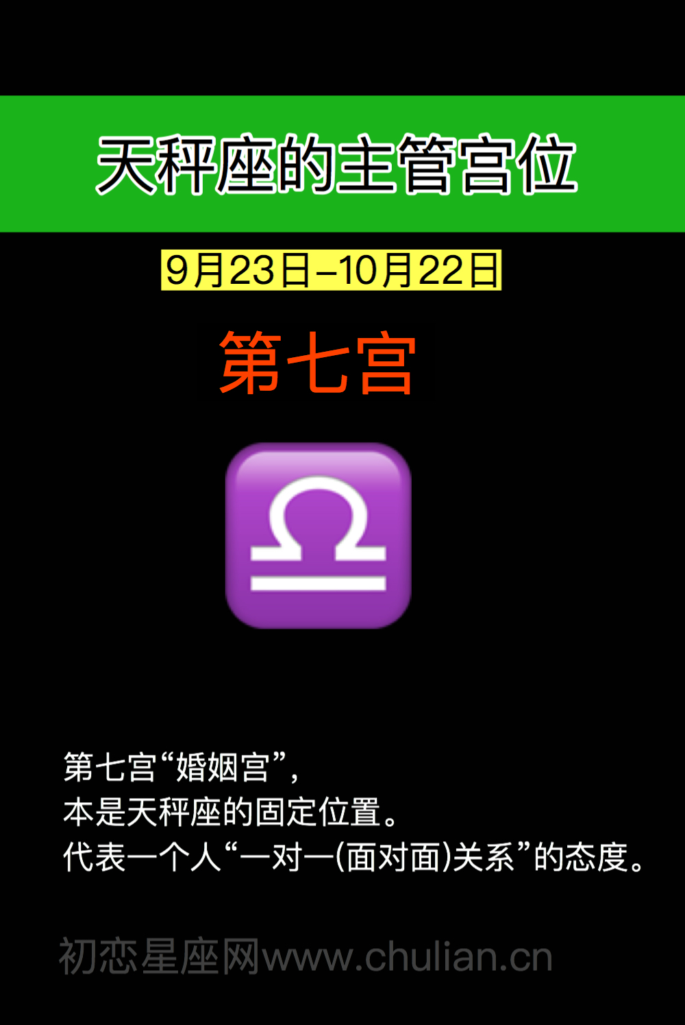 天秤座的主管宫位：第七宫