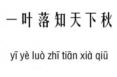 一叶落知天下秋五行吉凶_一叶落知天下秋成