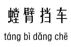 螳臂挡车五行吉凶_螳臂挡车成语故事