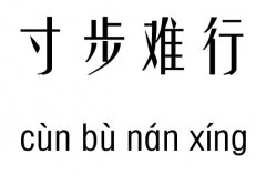 寸步难行五行吉凶_寸步难行成语故事