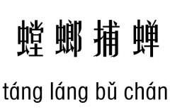 螳螂捕蝉， 黄雀在后五行吉凶_螳螂捕蝉， 黄雀