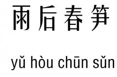 雨后春笋五行吉凶_雨后春笋成语故事