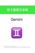 双子座英文名称：Gemini