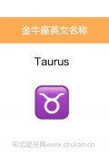 金牛座英文名称：Taurus