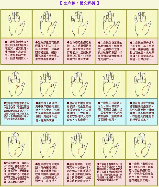 成涛掌相生命线图解 成涛掌相生命线图解