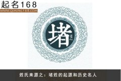 姓氏来源之：堵姓的起源和历史名人