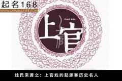 姓氏来源之：上官姓的起源和历史名人