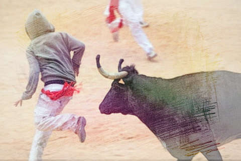 被牛追赶