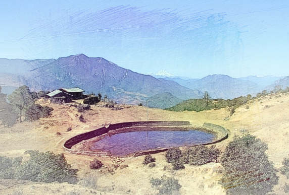 梦见山顶雨水