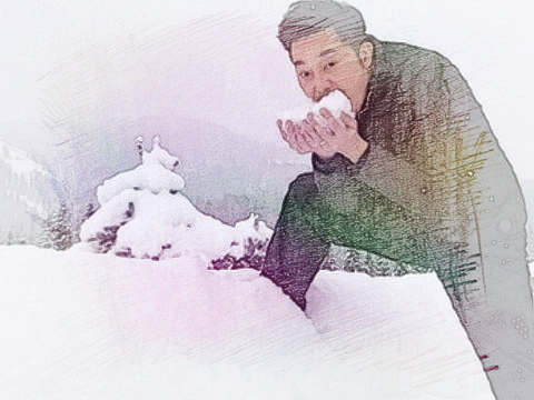 吃雪