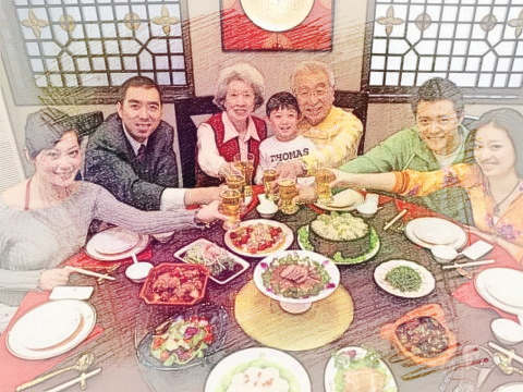吃团圆饭